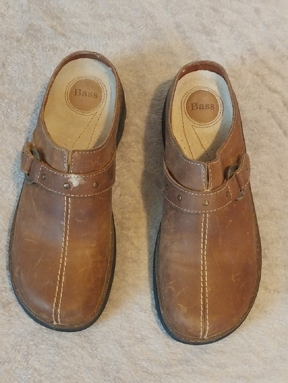 Bass Tan/Brown Leather Slip-On Loafers